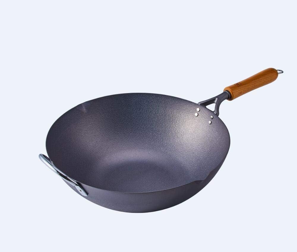Kirameki Premium Cast Iron Nitriding Processing Stir-fry Wok (Made in Japan) - 36cm