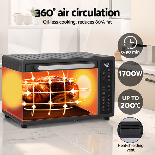 Devanti 32L Air Fryer Oven with Touchscreen 1700W