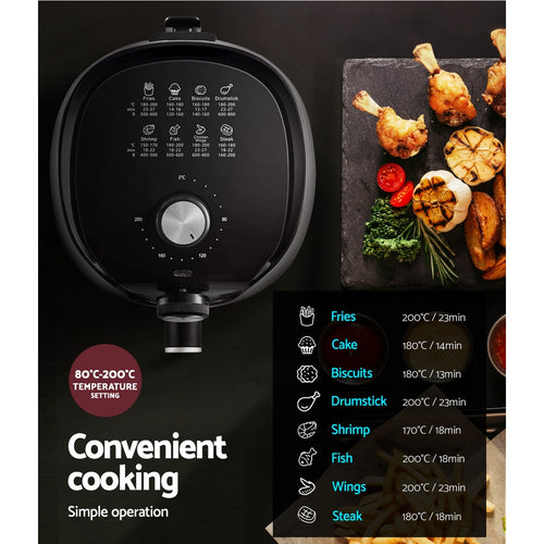 Devanti 2.5L Air Fryer With Knob Control