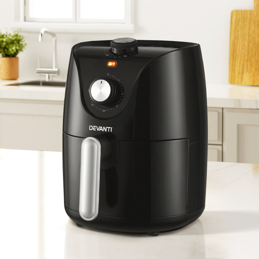 Devanti 2.5L Air Fryer With Knob Control