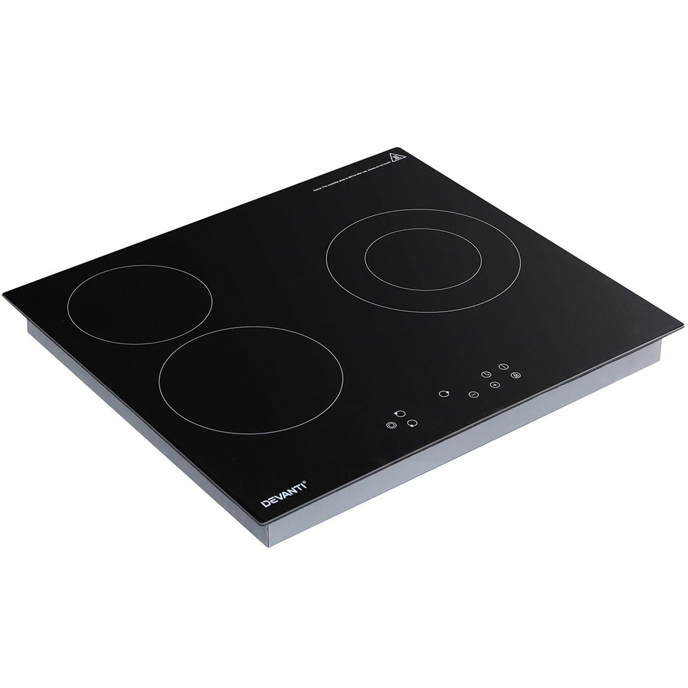 Devanti 60cm Electric Ceramic Cooktop - 4 Burner Touch Control 5200W