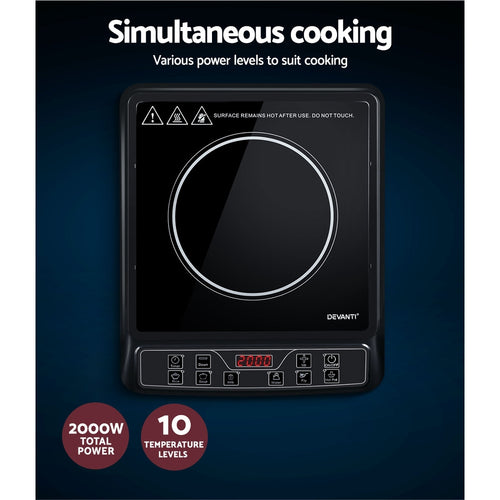 Devanti 30cm Portable Induction Cooktop