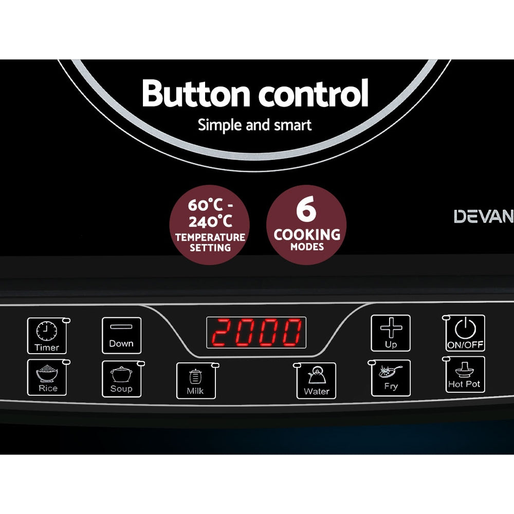 Devanti 30cm Portable Induction Cooktop