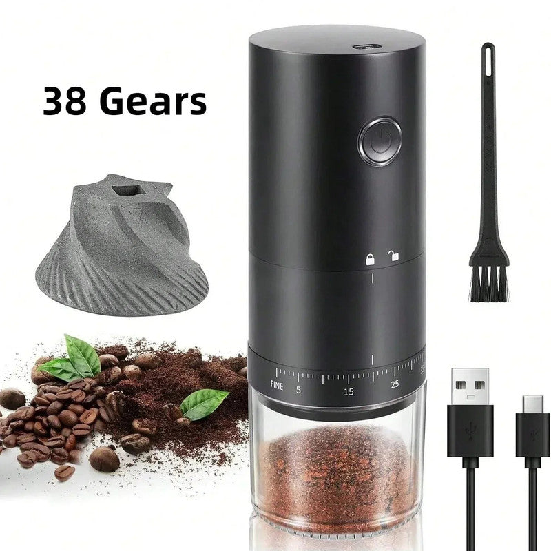 Complete Home Bean-to-Cup Barista Set – Devanti 20-Bar Espresso Coffee Machine & Ceramic Burr Coffee Grinder