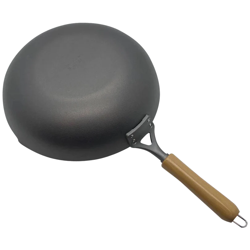 Kirameki Premium Cast Iron Nitriding Processing Stir-fry Wok (Made in Japan) - 36cm