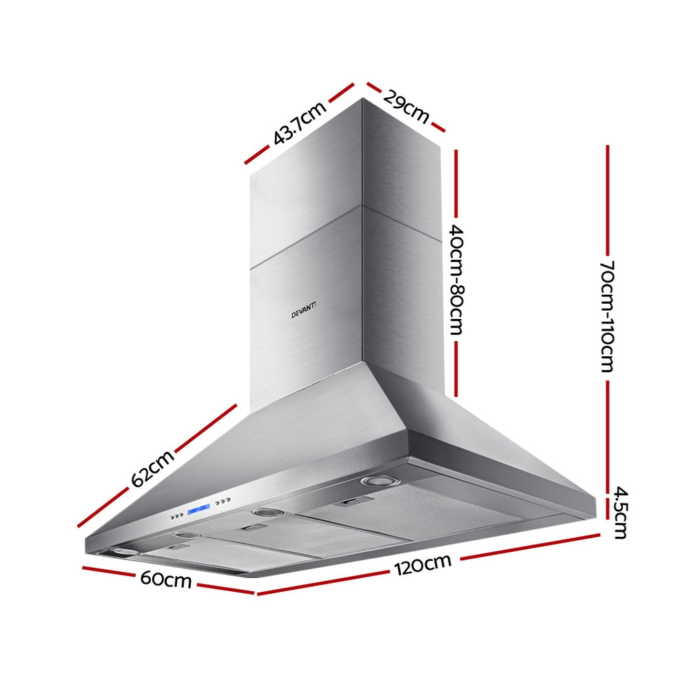 Devanti 120cm Commercial BBQ Range Hood