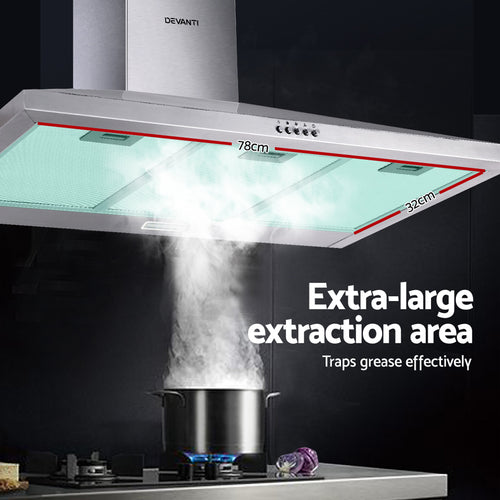Devanti 90cm Range Hood - Stainless Steel