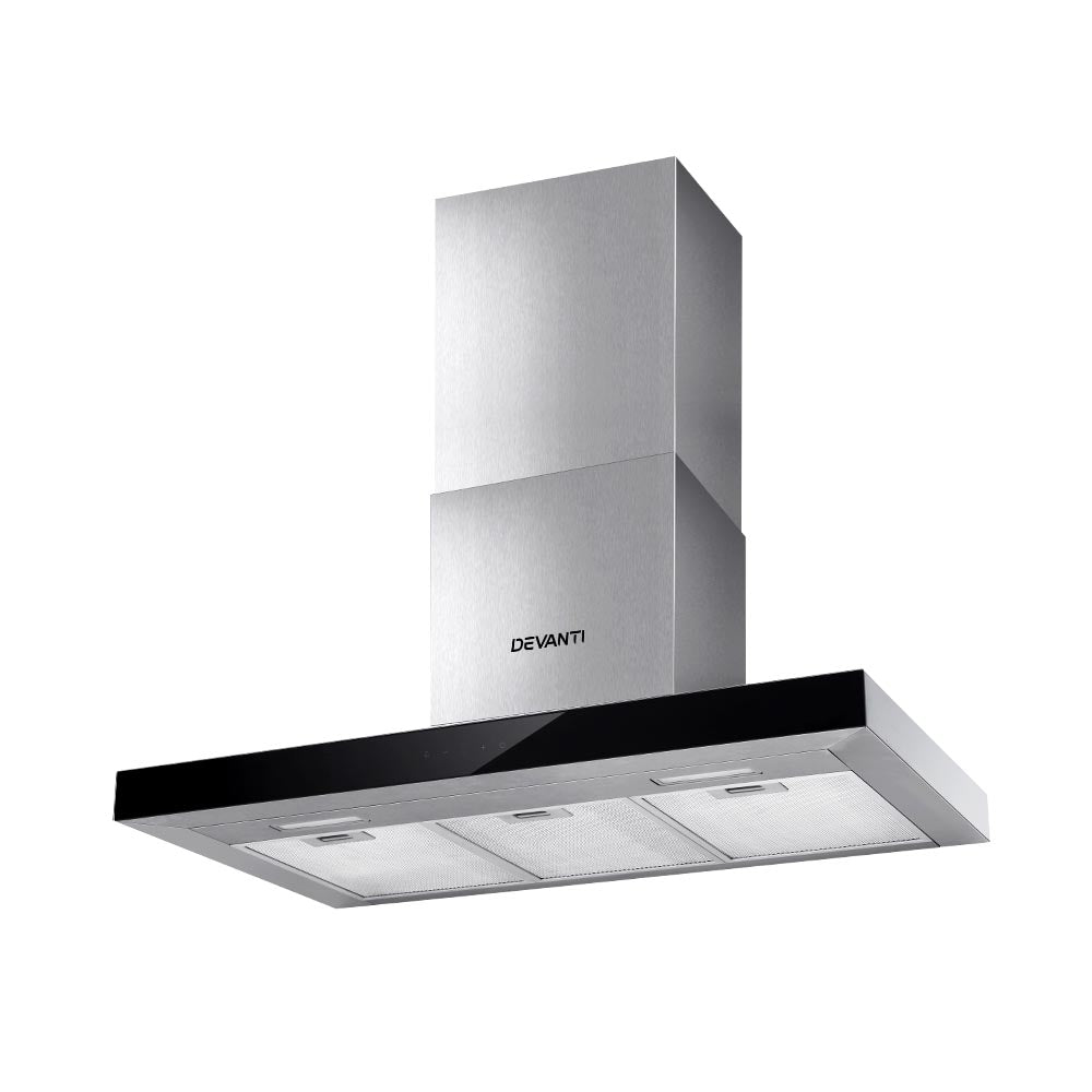 Devanti 90cm Glass Range Hood - Stainless Steel
