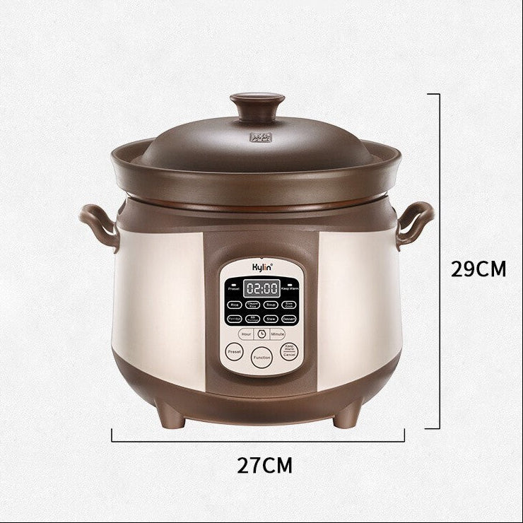 Kylin Electric Purple Clay Pot Slow Cooker 4L - K2022