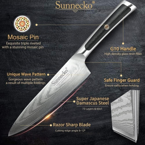 6.5 Inch Kitchen Cutlery Japanese Knife Damascus Steel Meat Cleaver