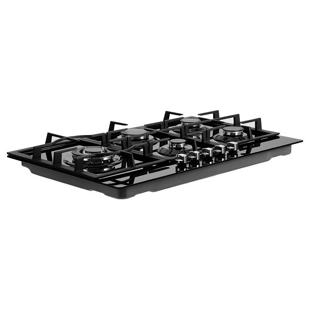 Devanti Gas Cooktop 90cm 5 Burner Black - Kitchen Alliance - Appliances > Kitchen Appliances > Cooktops & Stoves - Kitchen Alliance