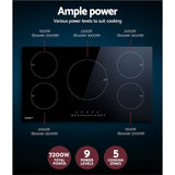 Devanti Induction Cooktop 90cm Electric Cooker - Kitchen Alliance - Appliances > Kitchen Appliances > Cooktops & Stoves - Kitchen Alliance