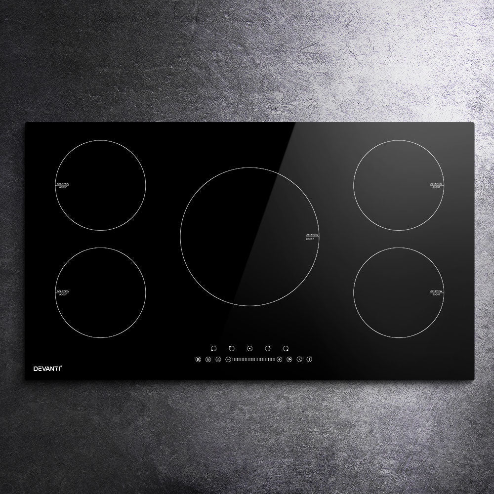 Devanti Induction Cooktop 90cm Electric Cooker - Kitchen Alliance - Appliances > Kitchen Appliances > Cooktops & Stoves - Kitchen Alliance